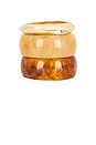 view 2 of 6 Natadola Bracelet Set in Brown & Gold