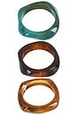 view 6 of 6 Natadola Bracelet Set in Brown & Turquoise
