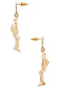 view 2 of 2 PENDIENTES LARGOS THAMES in Gold