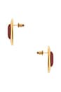 view 2 of 2 PENDIENTES DE TACHUELA RIDEAU in Gold & Red