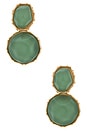 view 1 of 2 PENDIENTES LARGOS PRAGUE in Green
