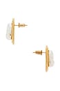 view 2 of 2 PENDIENTES DE TACHUELA KEREMOS in Gold & Pearl