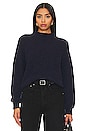 view 1 of 4 East Mock Neck Sweater in Navy Chine