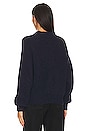 view 3 of 4 East Mock Neck Sweater in Navy Chine