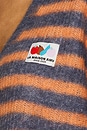 view 5 of 5 Neny Bay Cardigan in Tornade Chine Raye Orange Fluo