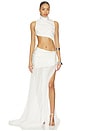 view 1 of 4 Jelena Draped Gown in Ivory