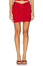 view 1 of 6 Ruffled Mini Skirt in Red
