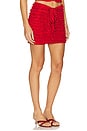 view 2 of 6 Ruffled Mini Skirt in Red