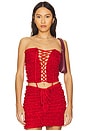 view 1 of 4 Ruffled Top in Red