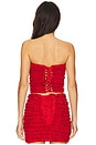 view 3 of 4 Ruffled Top in Red