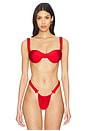 view 1 of 4 Braided Bikini Top in Red