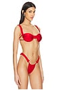 view 2 of 4 Braided Bikini Top in Red