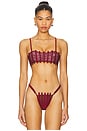 view 1 of 4 Corset Bikini Top in Wine Red