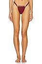 view 1 of 4 Corset Bikini Bottom in Wine Red