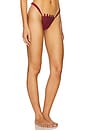 view 2 of 4 Corset Bikini Bottom in Wine Red