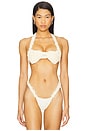 view 1 of 5 Ruffled Heart Bikini Top in White