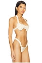 view 2 of 5 Ruffled Heart Bikini Top in White
