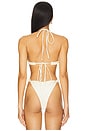 view 3 of 5 Ruffled Heart Bikini Top in White