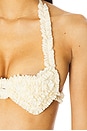 view 5 of 5 Ruffled Heart Bikini Top in White