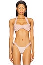view 1 of 4 Ruffled Heart Bikini Top in Blush Pink
