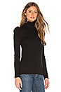 view 2 of 4 Puff Sleeve Turtleneck in Black