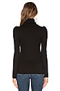 view 3 of 4 Puff Sleeve Turtleneck in Black