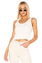 view 1 of 4 Crop Rib Tank in Vintage White