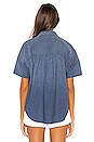 view 3 of 5 Short Sleeve Boxy Shirt in Indigo Dot
