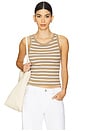 view 1 of 4 Bella Tank in Sand & White