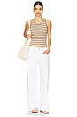 view 4 of 4 Bella Tank in Sand & White