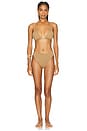 view 4 of 4 High Cut Mid-Waist Bikini Bottom in Sandstone