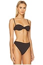 view 2 of 4 Balconette Underwire Bikini Top in Espresso