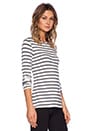 view 2 of 3 Francoise Tee in Ivory & Navy Stripe