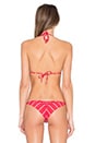 view 3 of 4 TOP BIKINI NAUTICO LISTRADO FINO in Vermelho Rosso
