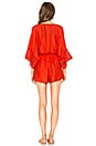 view 3 of 3 Babe Alert Romper in Rebel Red