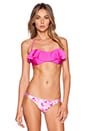 view 2 of 4 FLORA 비키니 탑 in Vivid Magenta