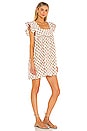 view 2 of 3 Cassi Ruffle Babydoll Dress in White & Peach Floral