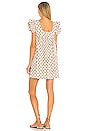 view 3 of 3 Cassi Ruffle Babydoll Dress in White & Peach Floral