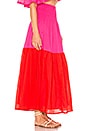 view 2 of 5 Mai Colorblock Maxi Skirt in Fuchsia & Fire Red