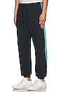 view 2 of 6 5 Stripe Sweatpant in Charcoal & Blue