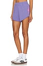 view 1 of 6 Bolt Stitch Lounger Short in Lavender & Neon Pink