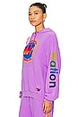 view 3 of 6 Relaxed Pullover Hoodie in Neon Purple
