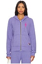 view 2 of 5 Bolt 2 Zip Hoodie in Lavender & Neon Pink