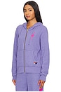 view 3 of 5 Bolt 2 Zip Hoodie in Lavender & Neon Pink