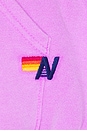 view 6 of 6 Cross Stripe Relaxed Pullover Hoodie in Neon Purple & Purple