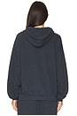 view 3 of 5 Cross Stripe Relaxed Pullover Hoodie in Charcoal