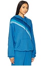 view 2 of 5 SWEAT À CAPUCHE CROSS STRIPE RELAXED in Cobalt & Blue