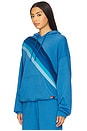 view 3 of 5 SWEAT À CAPUCHE CROSS STRIPE RELAXED in Cobalt & Blue