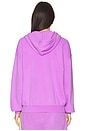 view 3 of 5 5 Stripe Relaxed Zip Hoodie in Neon Purple & Neon