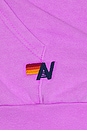 view 5 of 5 5 Stripe Relaxed Zip Hoodie in Neon Purple & Neon